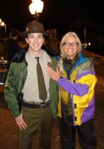 Nicholas and Becky On Set